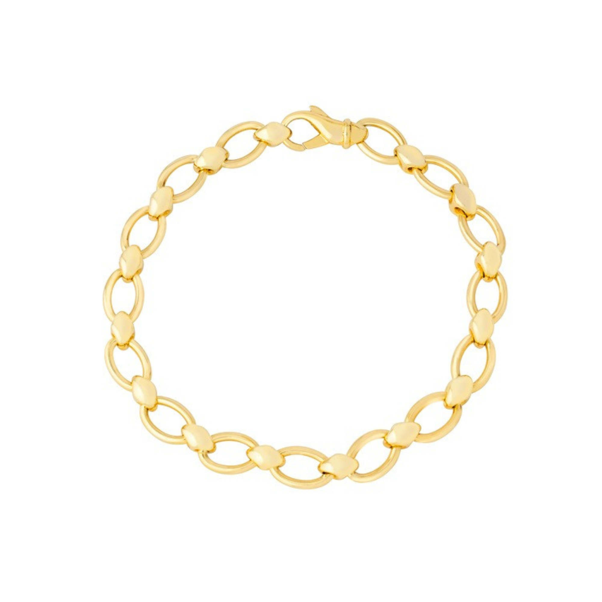 Marquise Oval Belcher Bracelet