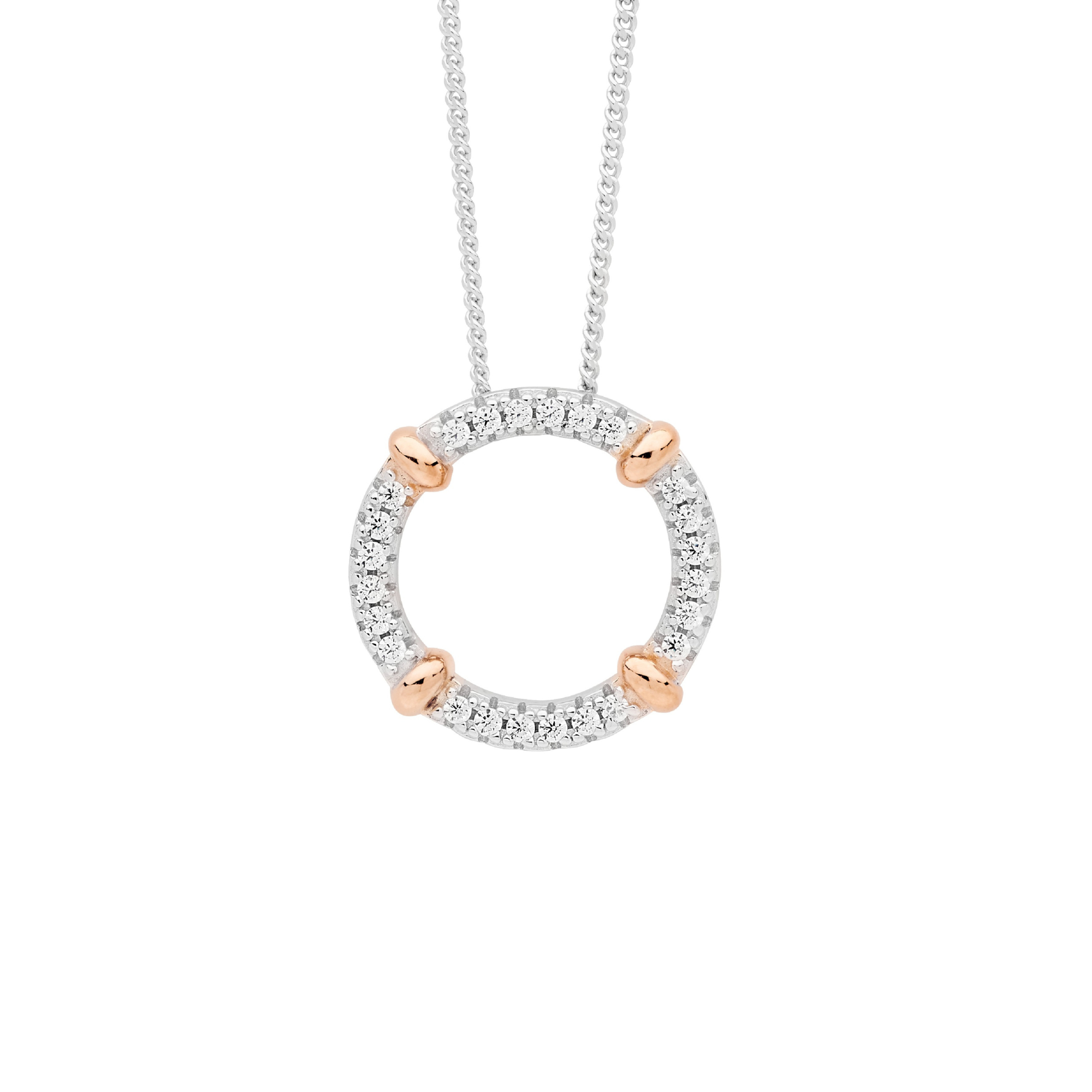 Sterling Silver 16mm Circle Necklace