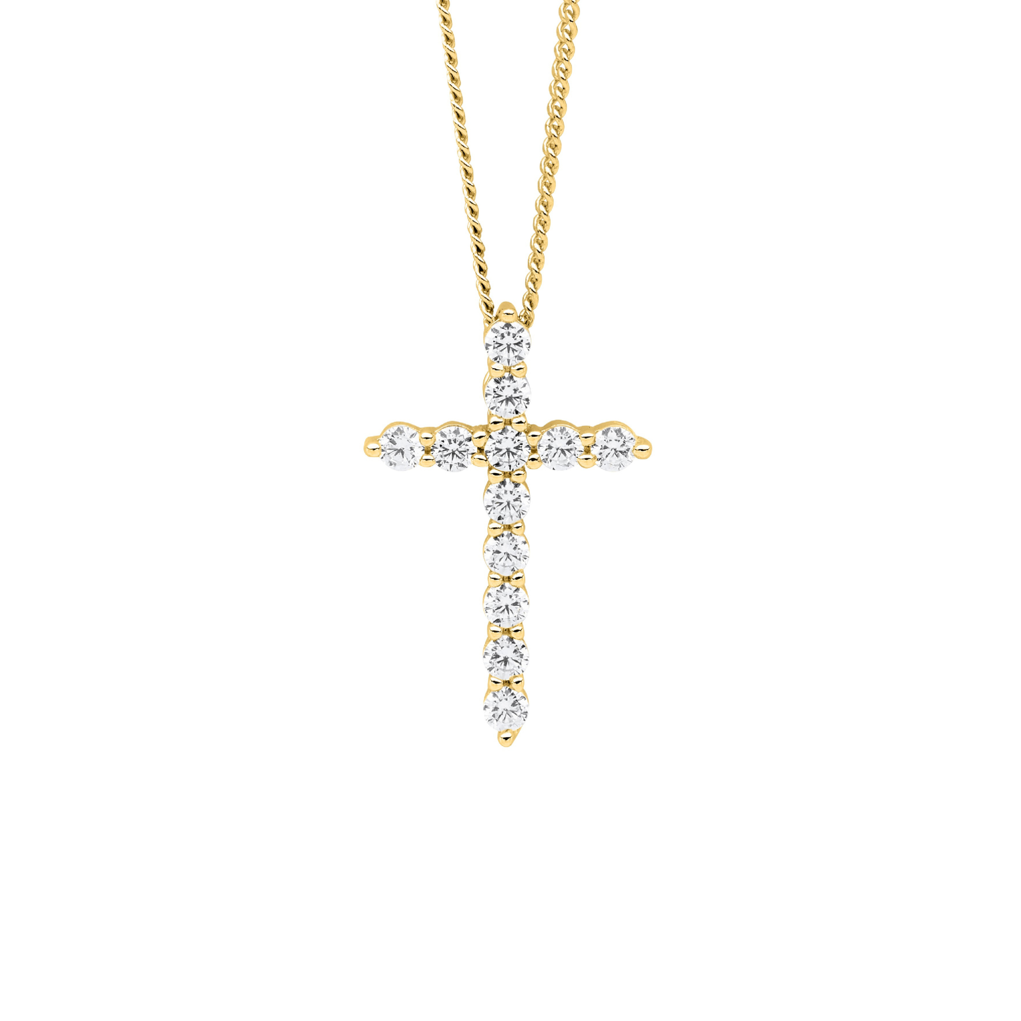 Sterling Silver 19mm Cross Necklace