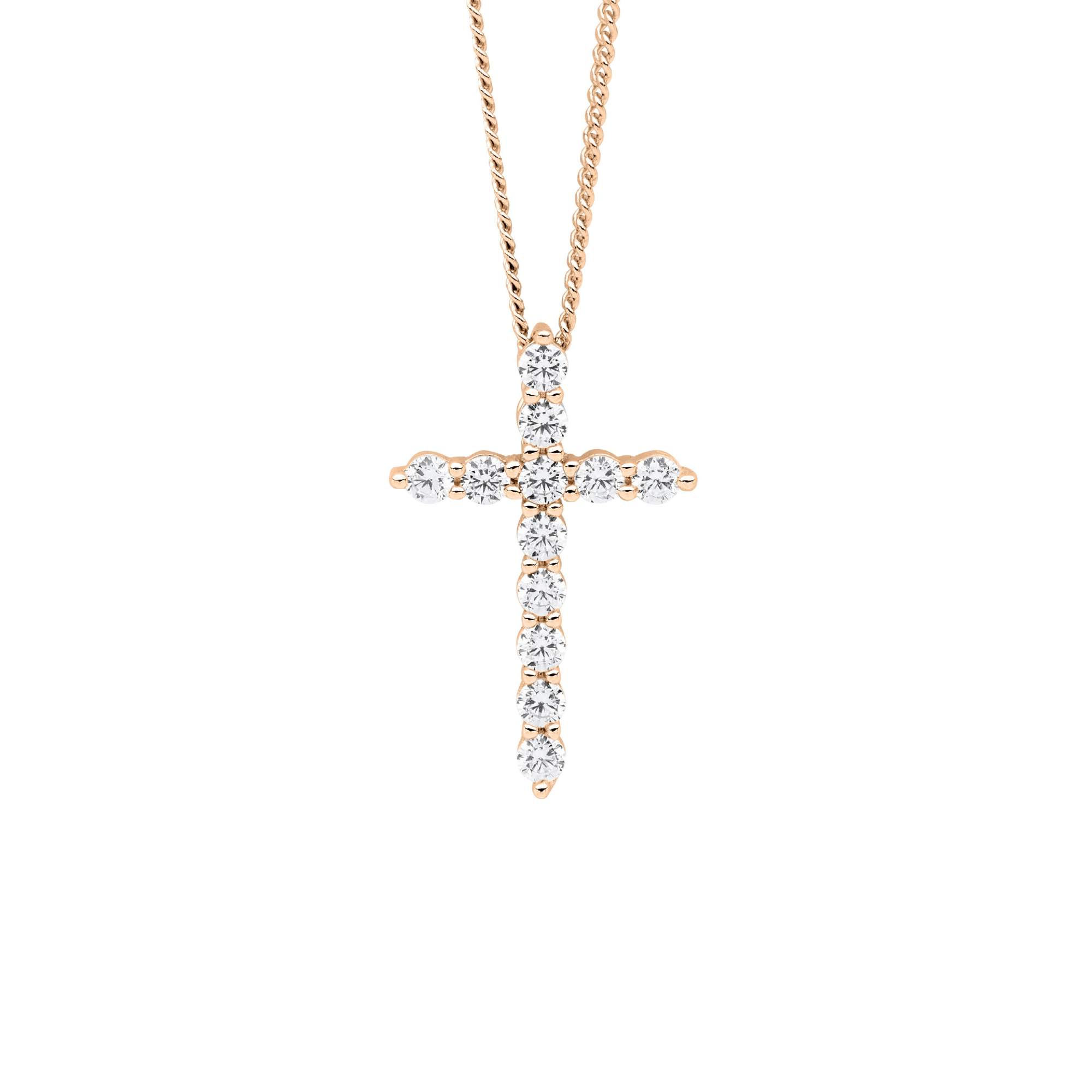 Sterling Silver 19mm Cross Necklace