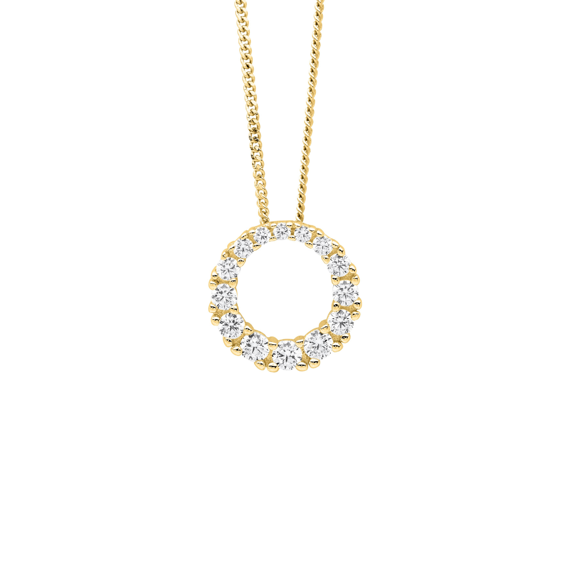 Sterling Silver 13mm Circle Necklace