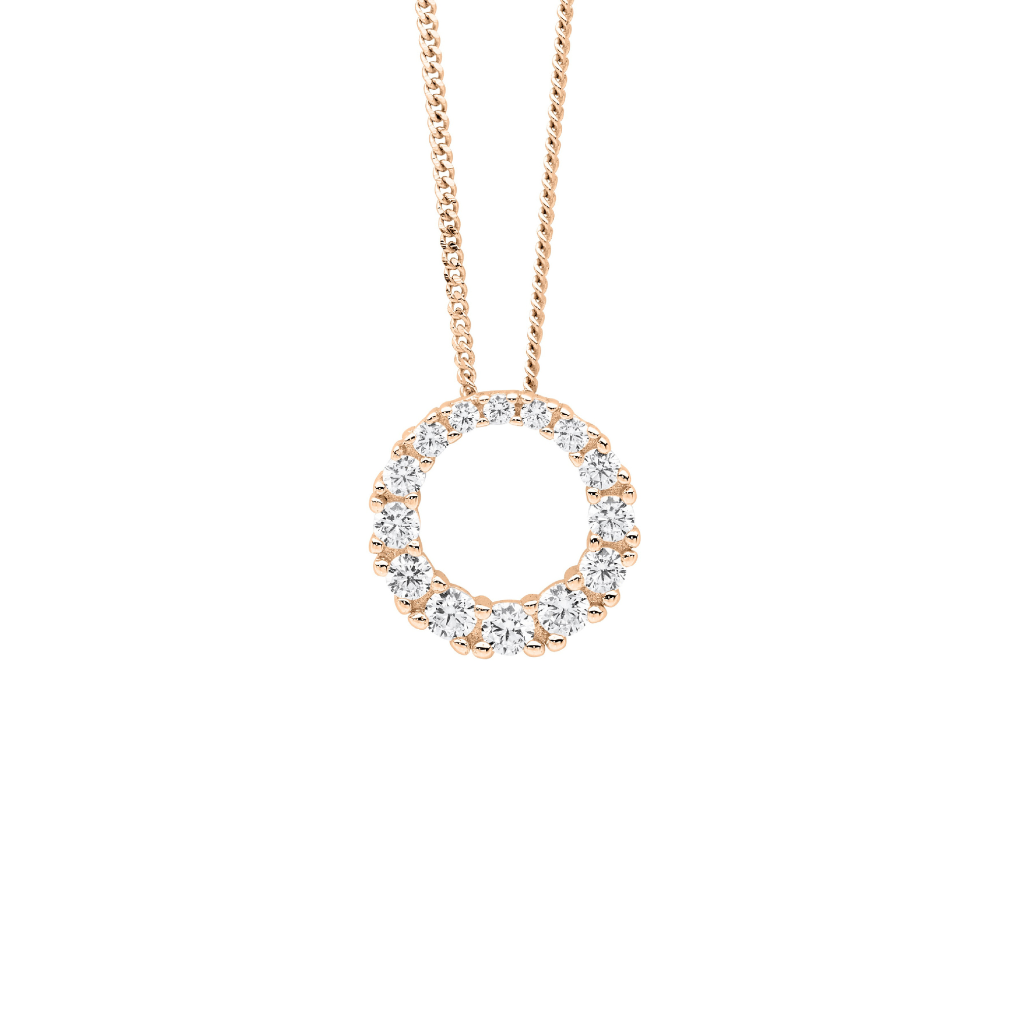Sterling Silver 13mm Circle Necklace