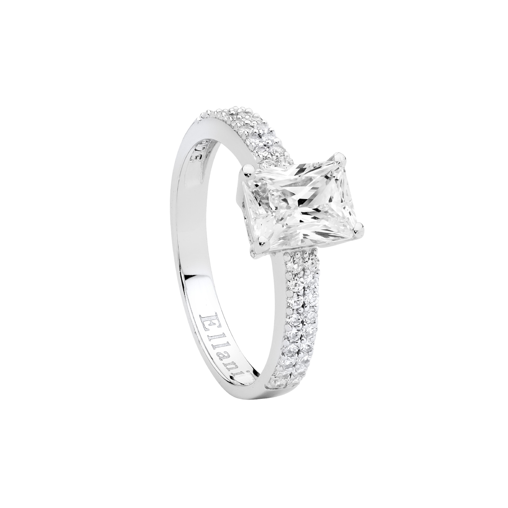 Sterling Silver 6x8mm Solitaire Ring