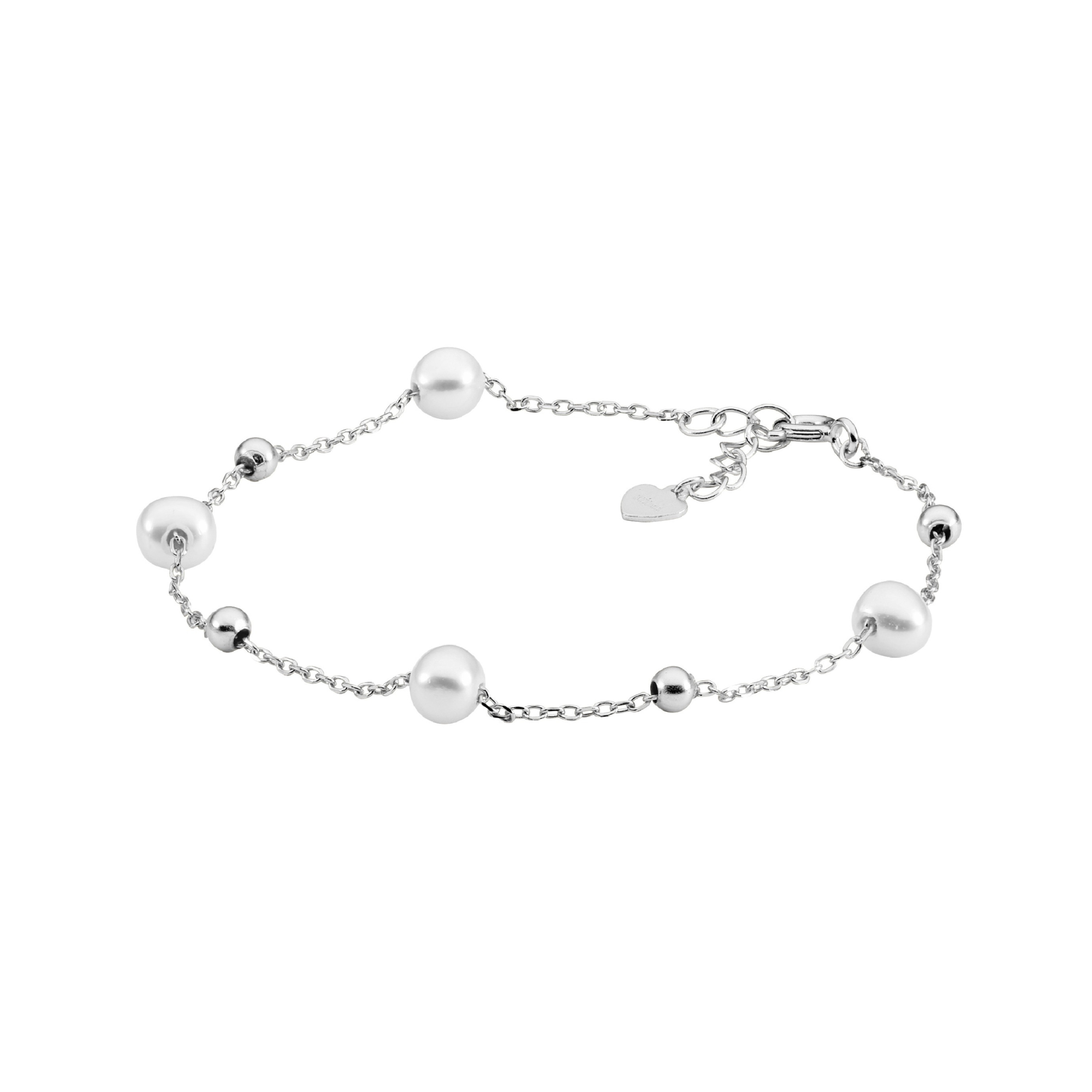 Sterling Silver 18cm Bracelet - Freshwater Pearls