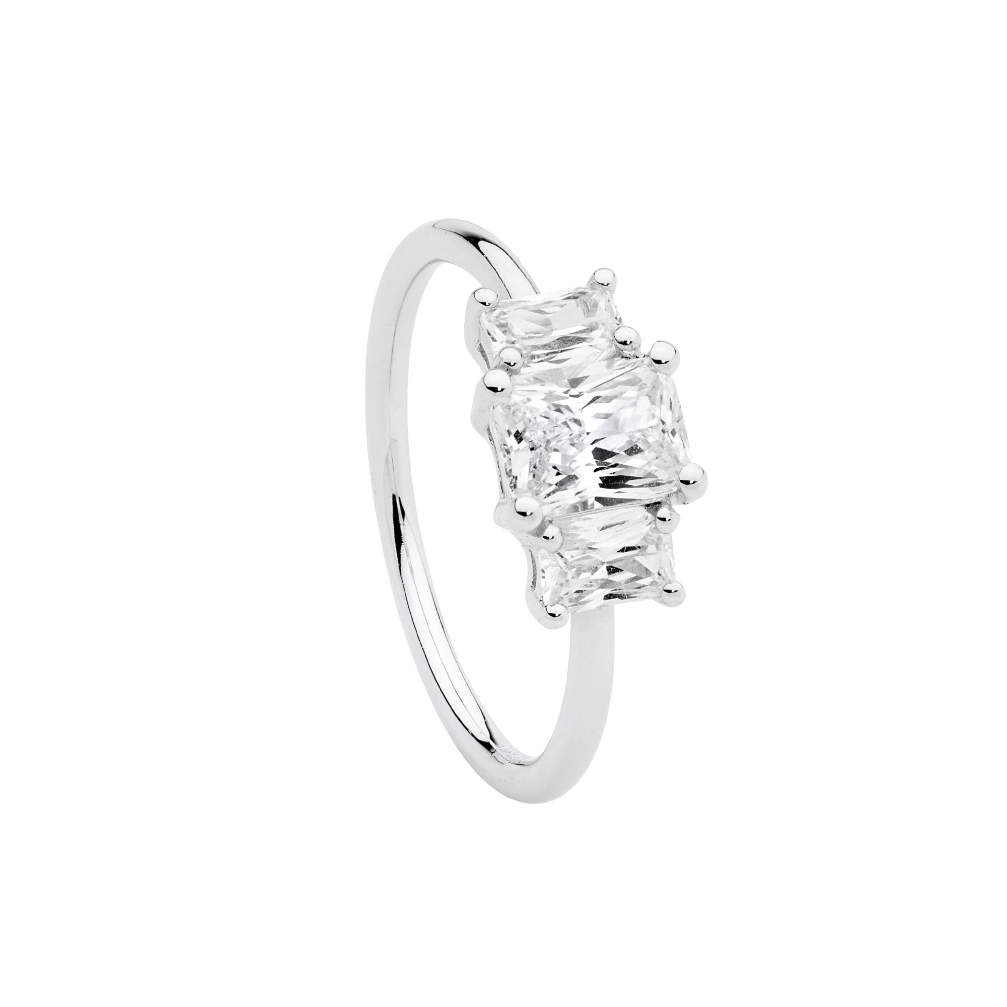 Sterling Silver Radiant cut Ring