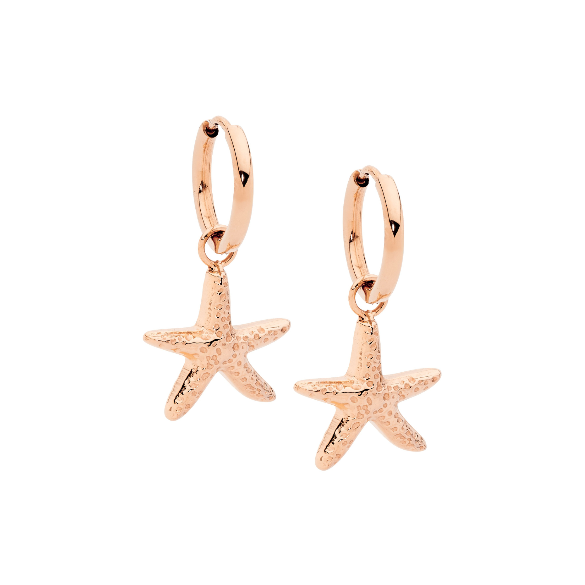 Stainless Steel Starfish Hoops