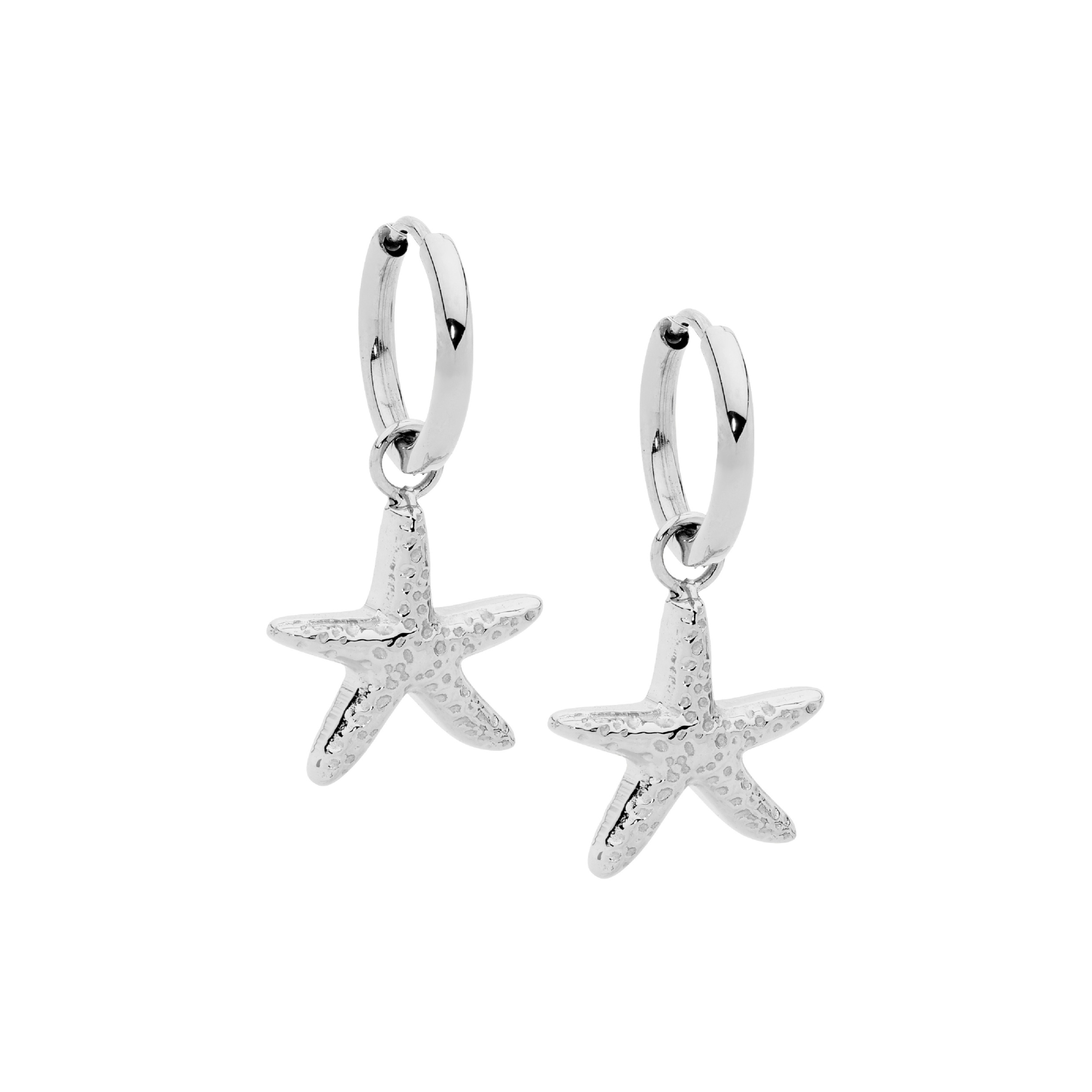 Stainless Steel Starfish Hoops