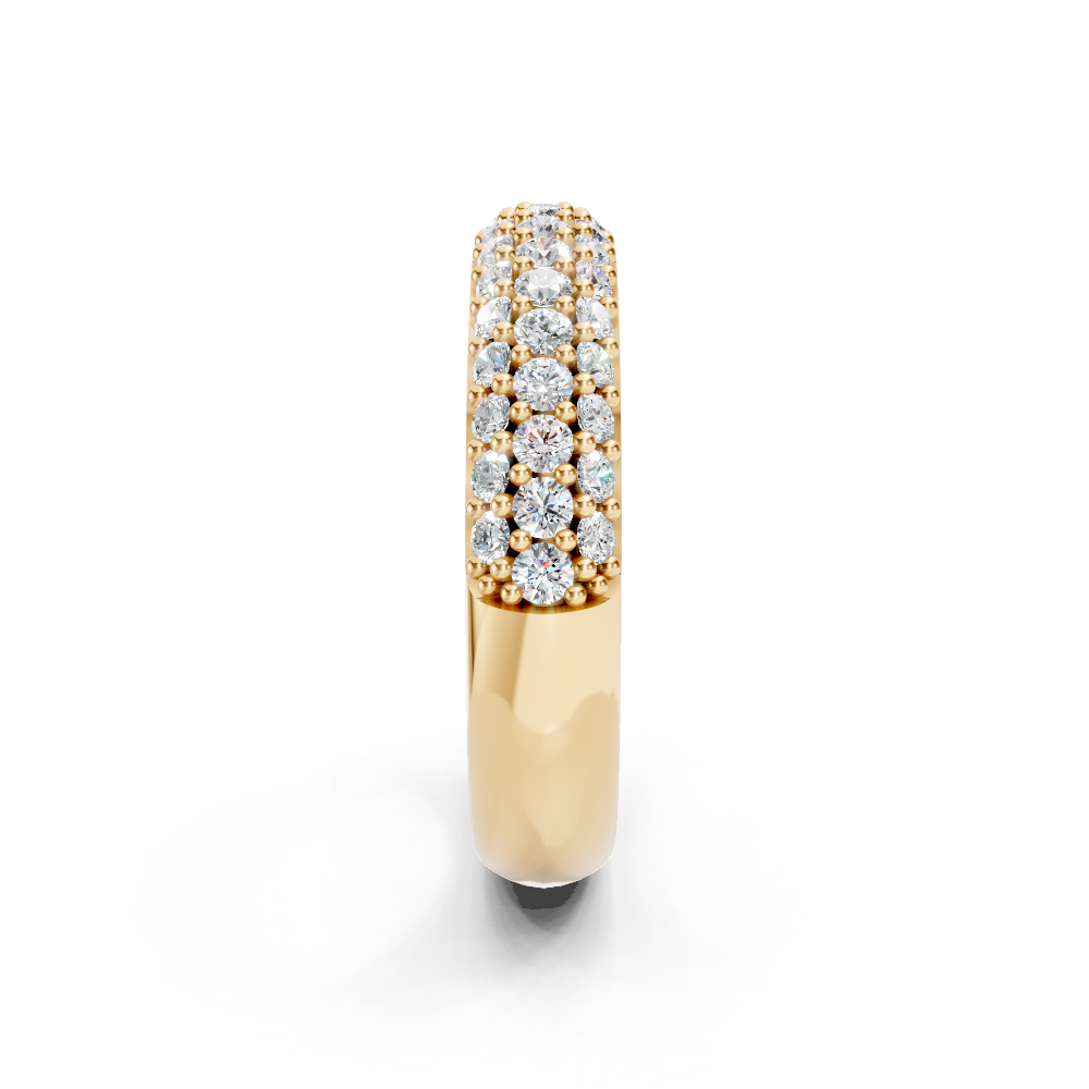 9ct Yellow Gold Diamond Pave set Ring