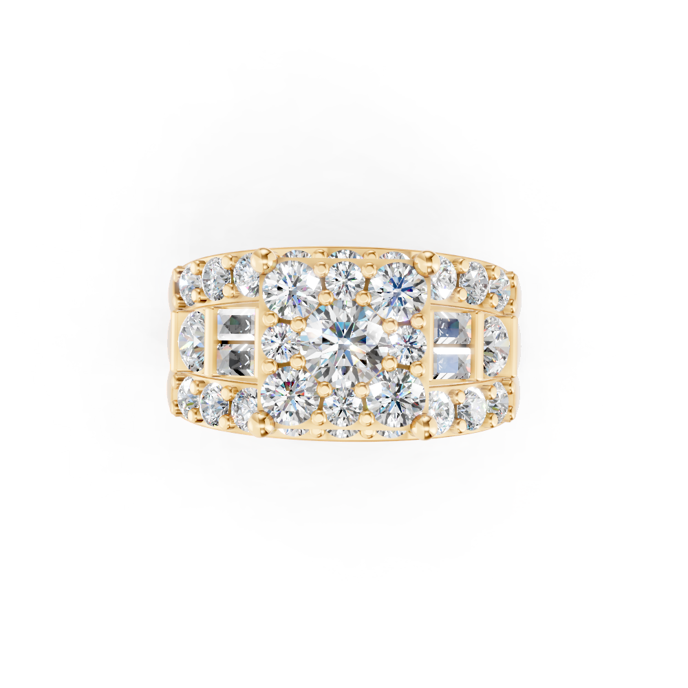9ct Yellow Gold Diamond Dress Ring