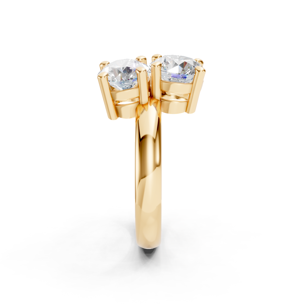 9ct Yellow Gold Dress Ring set with Round Brilliant cut Diamonds