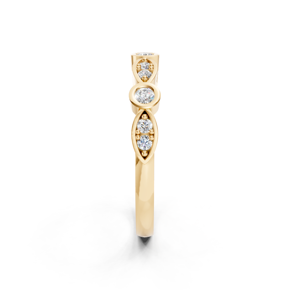 9ct Yellow Gold Diamond Stacker Band