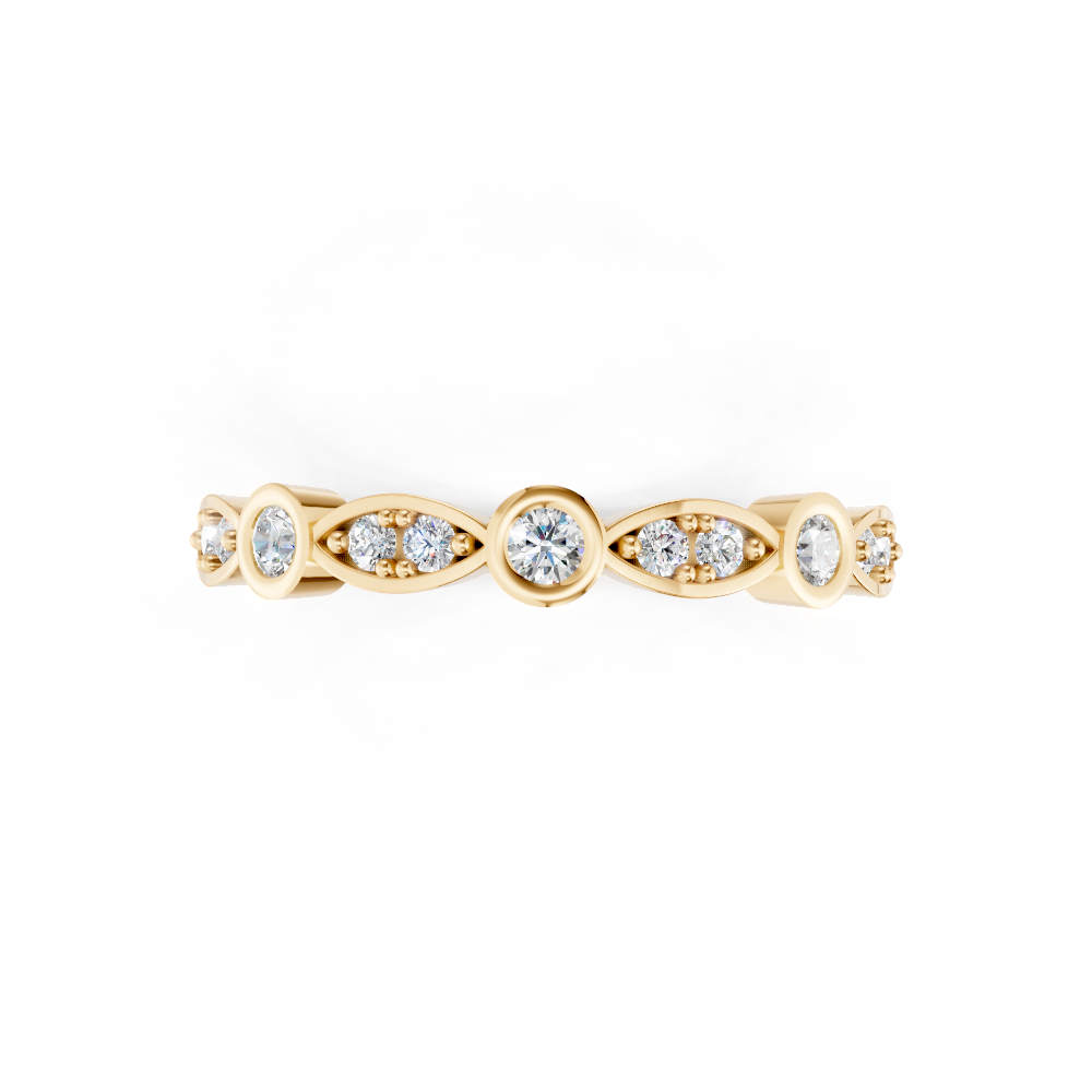 9ct Yellow Gold Diamond Stacker Band