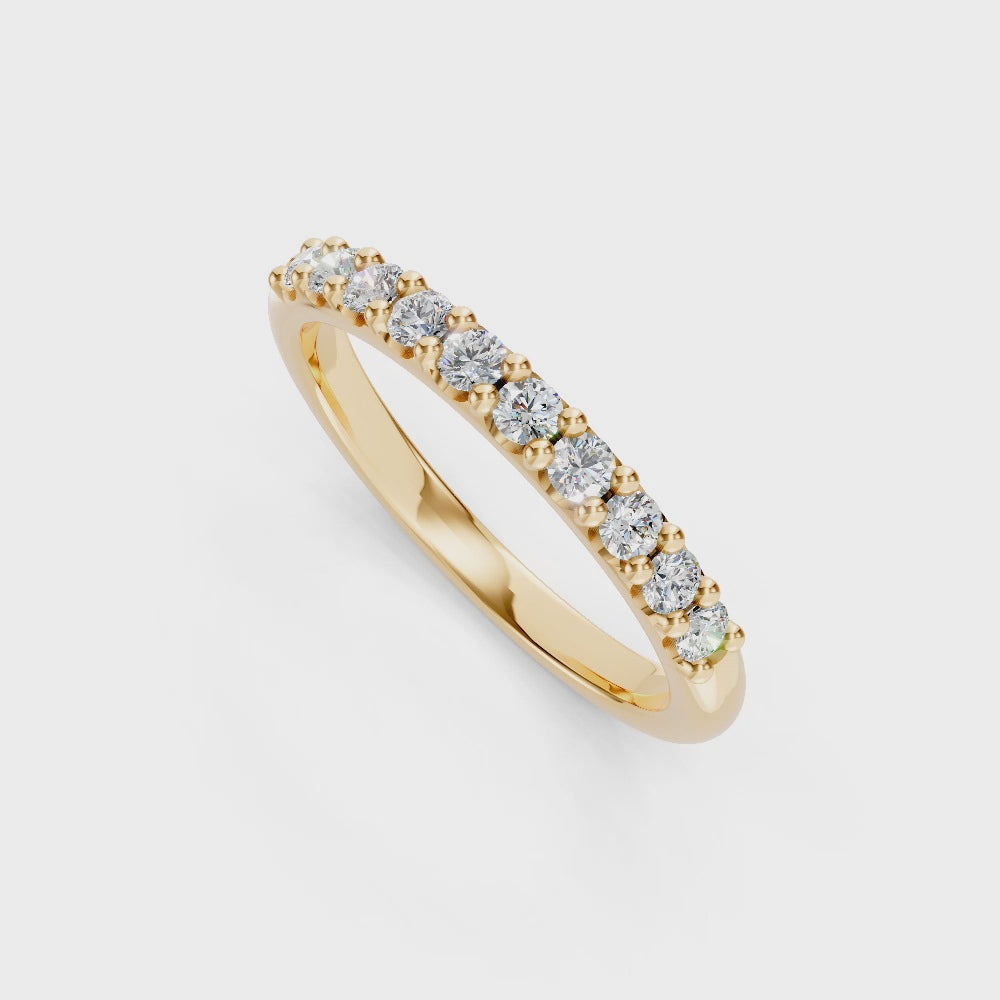 9ct Yellow Gold Diamond Band